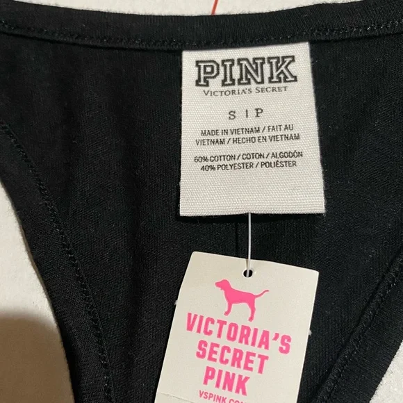 Victoria’s Secret pink destination bling top LA sequin bling tank sunglasses tee - Picture 7 of 9